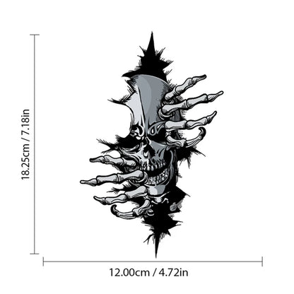 Horror Skull Cracked Car Sticker – Pro Halloween Decal Style 4 – Car Accessories | MotorWorld Marketplace