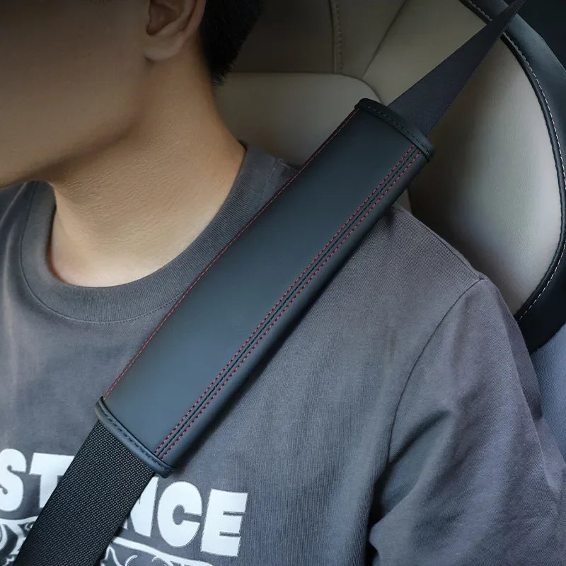 (NOT SOLD TO USA) 2PCS Leather Seat Belt Pads for Cadillac Escalade CTS XT5 – Car Accessories | MotorWorld Marketplace