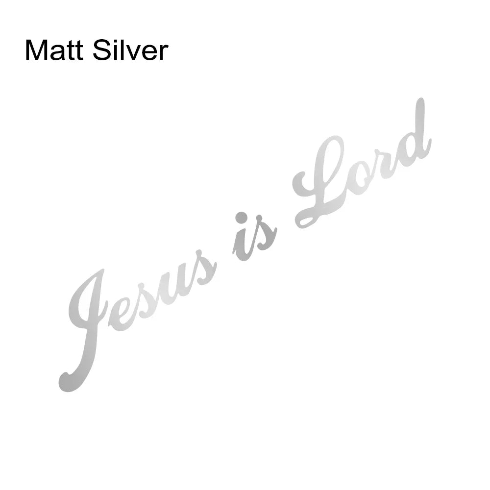 Jesus is Lord Vinyl Decal – Christian Auto & Laptop Sticker Matt Silver – Car Accessories | MotorWorld Marketplace