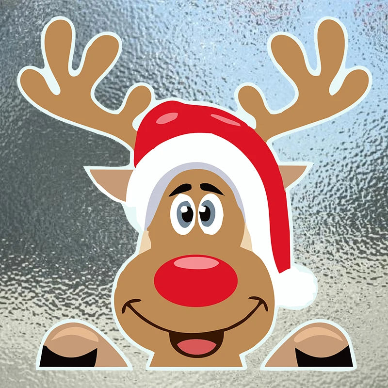 Christmas Santa Claus Waterproof Reflective Car Sticker Decal