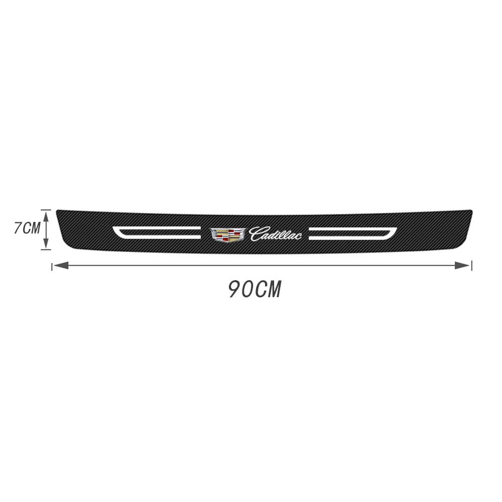 (NOT SOLD TO USA) Carbon Fiber Door Sill Protector for Cadillac | Scratch Guard 1pc – Car Accessories | MotorWorld Marketplace
