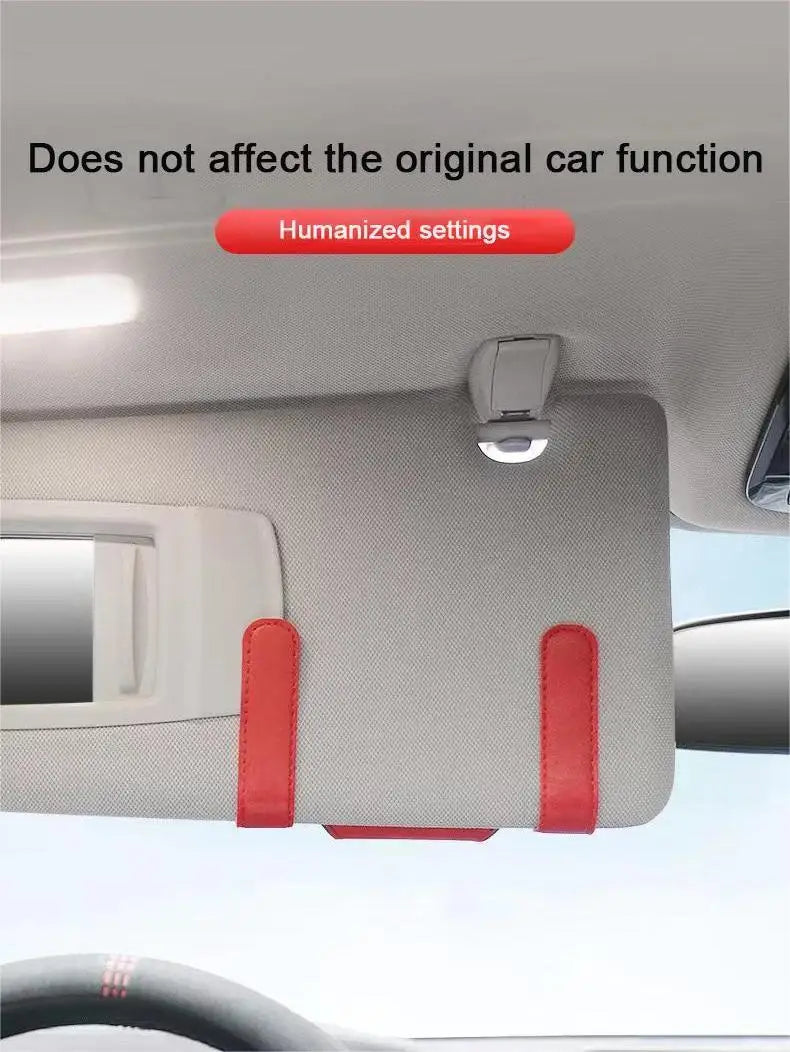 Premium Suede Sun Visor Glasses Case for Mitsubishi