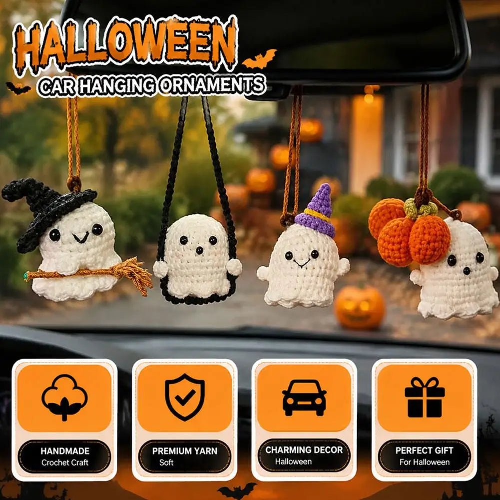 Halloween Crochet Car Pendant | Rearview Mirror Ornament Gift – Car Accessories | MotorWorld Marketplace