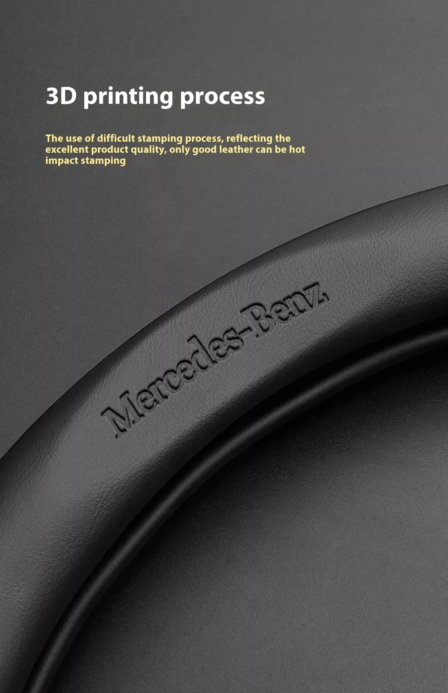 Mercedes-Benz Carbon Fiber Leather Steering Wheel Cover AntiSlip