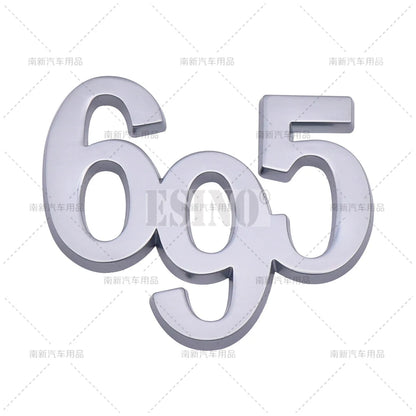 3D Zinc Alloy Badge Emblem for Alfa Romeo Abarth 595 695 Bright Silver 695 – Car Accessories | MotorWorld Marketplace