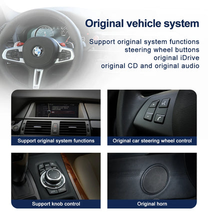 Système Android 12.3 pouces 2024 avec CarPlay sans fil pour BMW X5/X6 - Navigation GPS