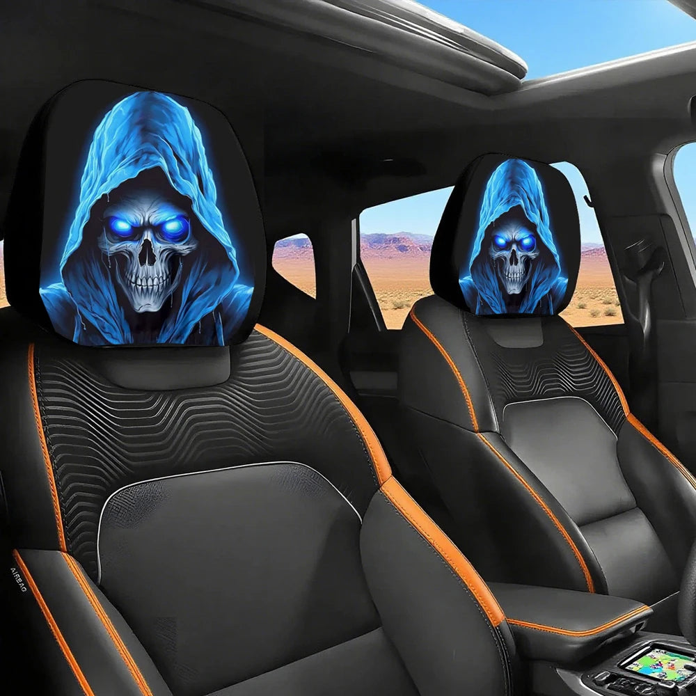 2PCS Cartoon Eyes Headrest Covers – Festive Car Interior Decor Style6 – Car Accessories | MotorWorld Marketplace