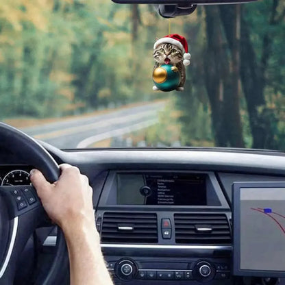 10PCS Cartoon Cat Car Pendants – Pro Interior Xmas Decor Set