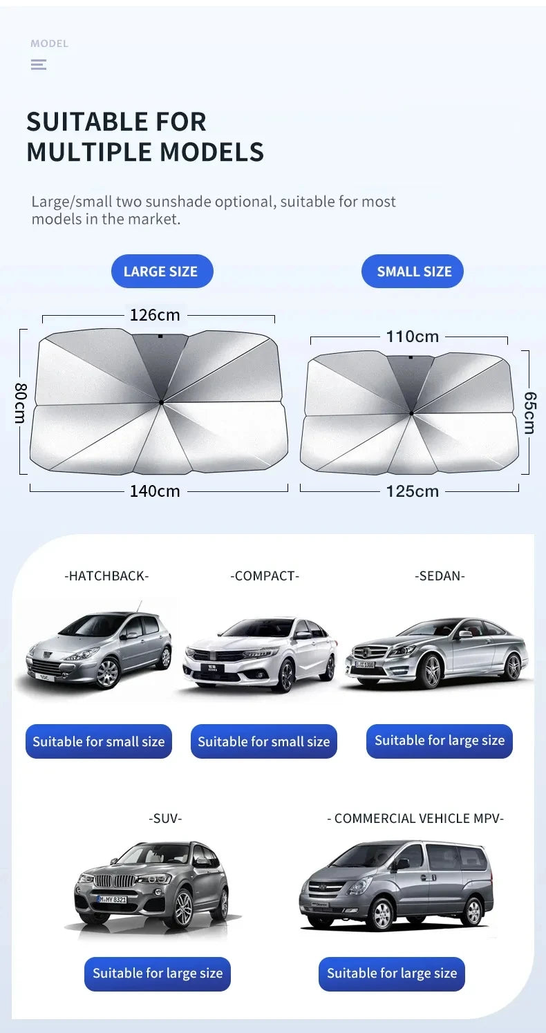 Foldable Sun Shade Umbrella for Mitsubishi Outlander/Pajero