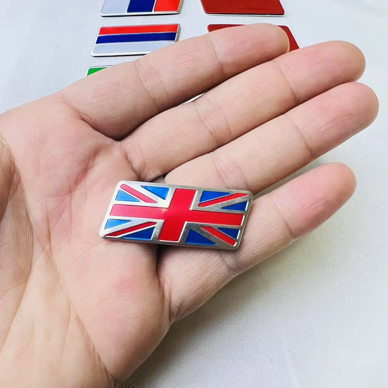 Alloy Flag Emblem Sticker for BMW Audi Toyota MG – Pro Decor – Car Accessories | MotorWorld Marketplace