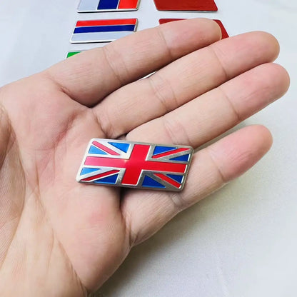 Alloy Flag Emblem Sticker for BMW Audi Toyota MG – Pro Decor – Car Accessories | MotorWorld Marketplace