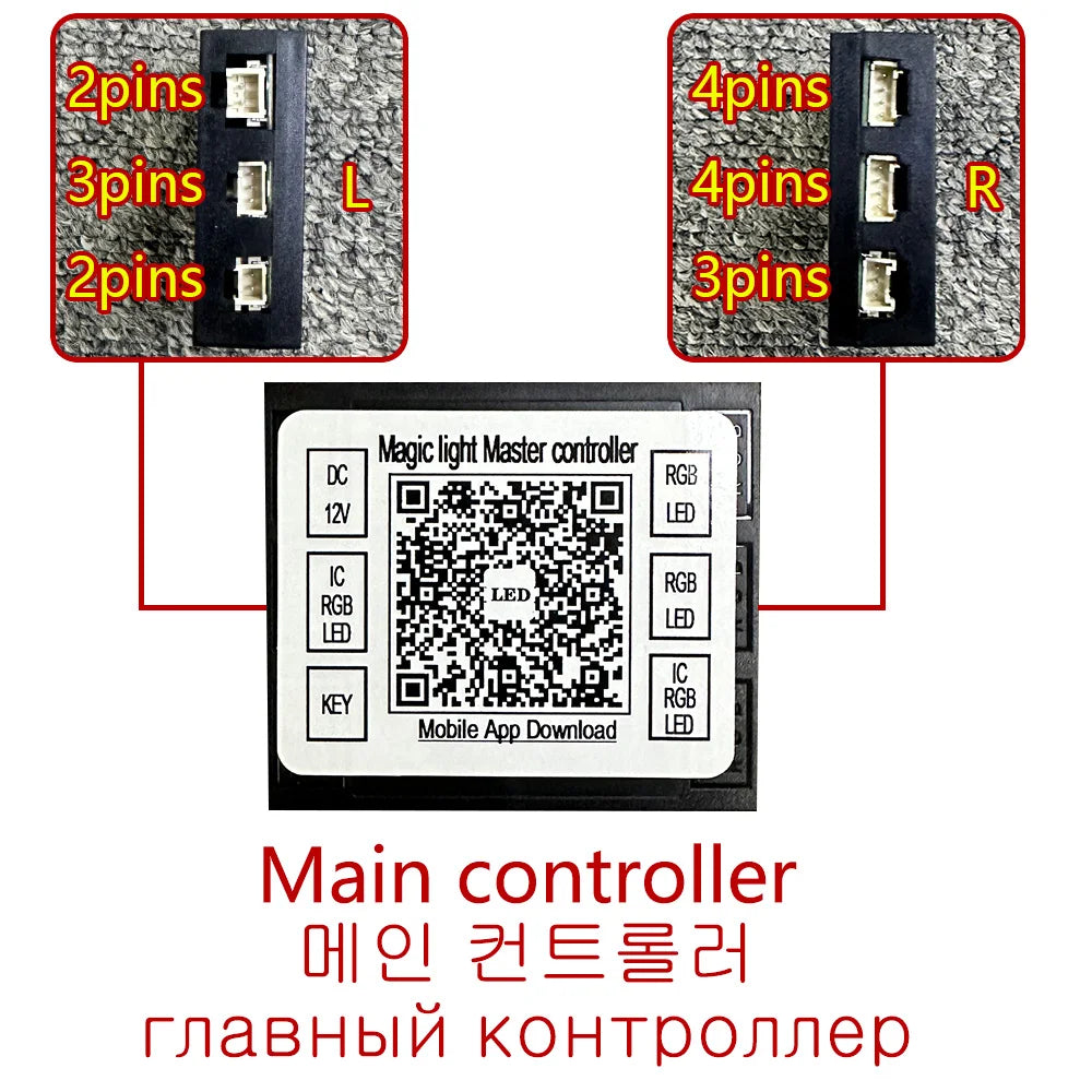 For Bentley Flying Spur 3Y/4N RGB 22in1 Ambient Light Kit