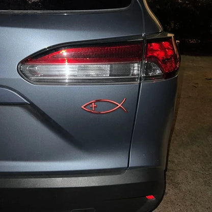 Waterproof Ichthys Car Sticker – Christian Fish Badge Decal – Car Accessories | MotorWorld Marketplace