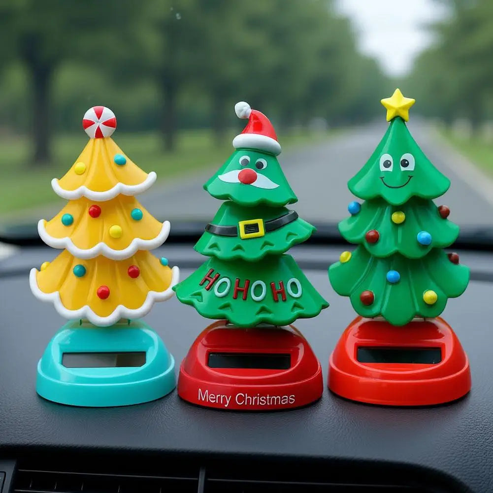 New 2025-2026 Solar Dancing Christmas Tree Car Ornament