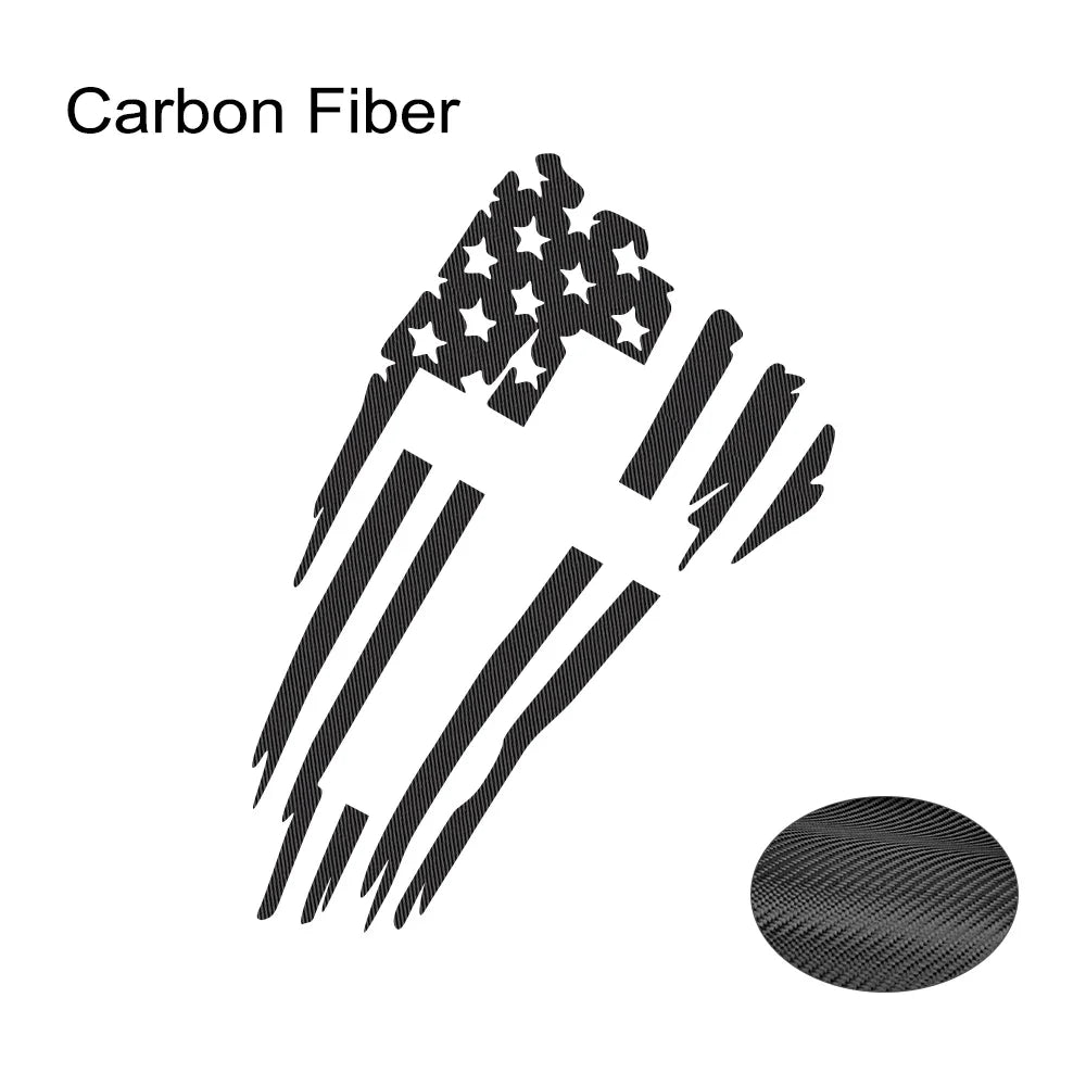 USA Flag Cross Vinyl Decal – Christian Car & Truck Sticker Carbon Fiber – Car Accessories | MotorWorld Marketplace