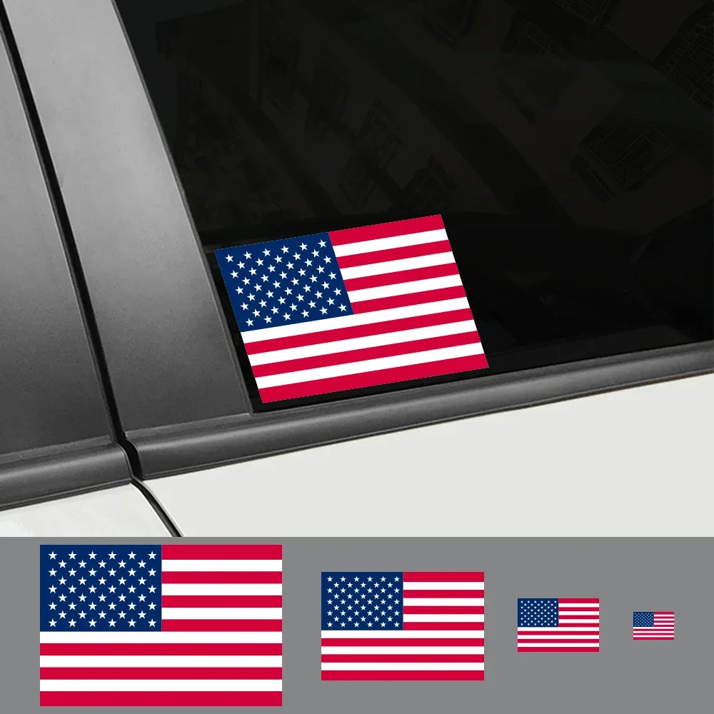 USA Flag Vinyl Car Decal – Custom Door & Window Sticker