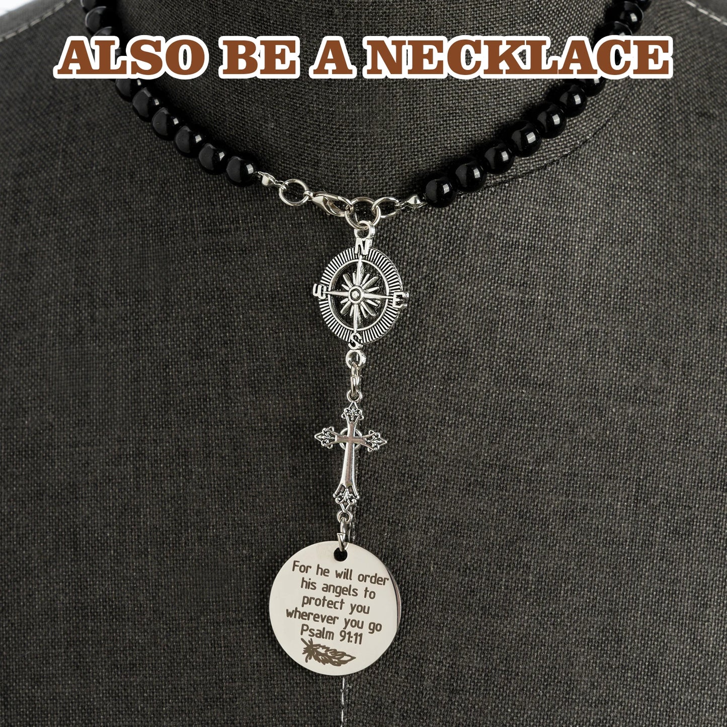 Metal Guardian Rear View Mirror Charm – Car Ornament Gift