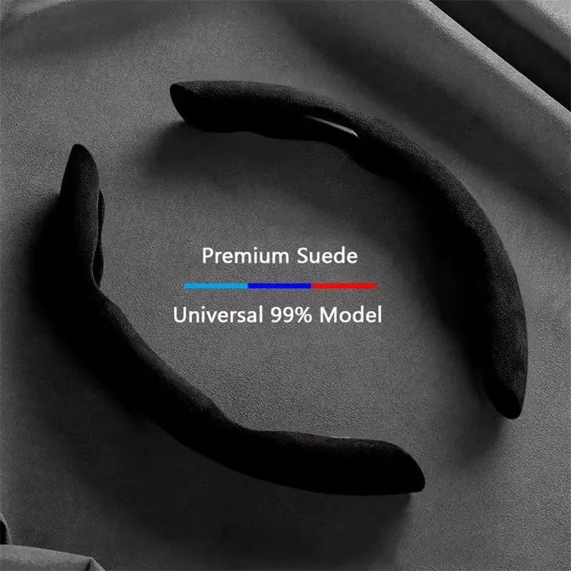 Brown Suede 38CM Universal Steering Wheel Cover Non-Slip – Car Accessories | MotorWorld Marketplace