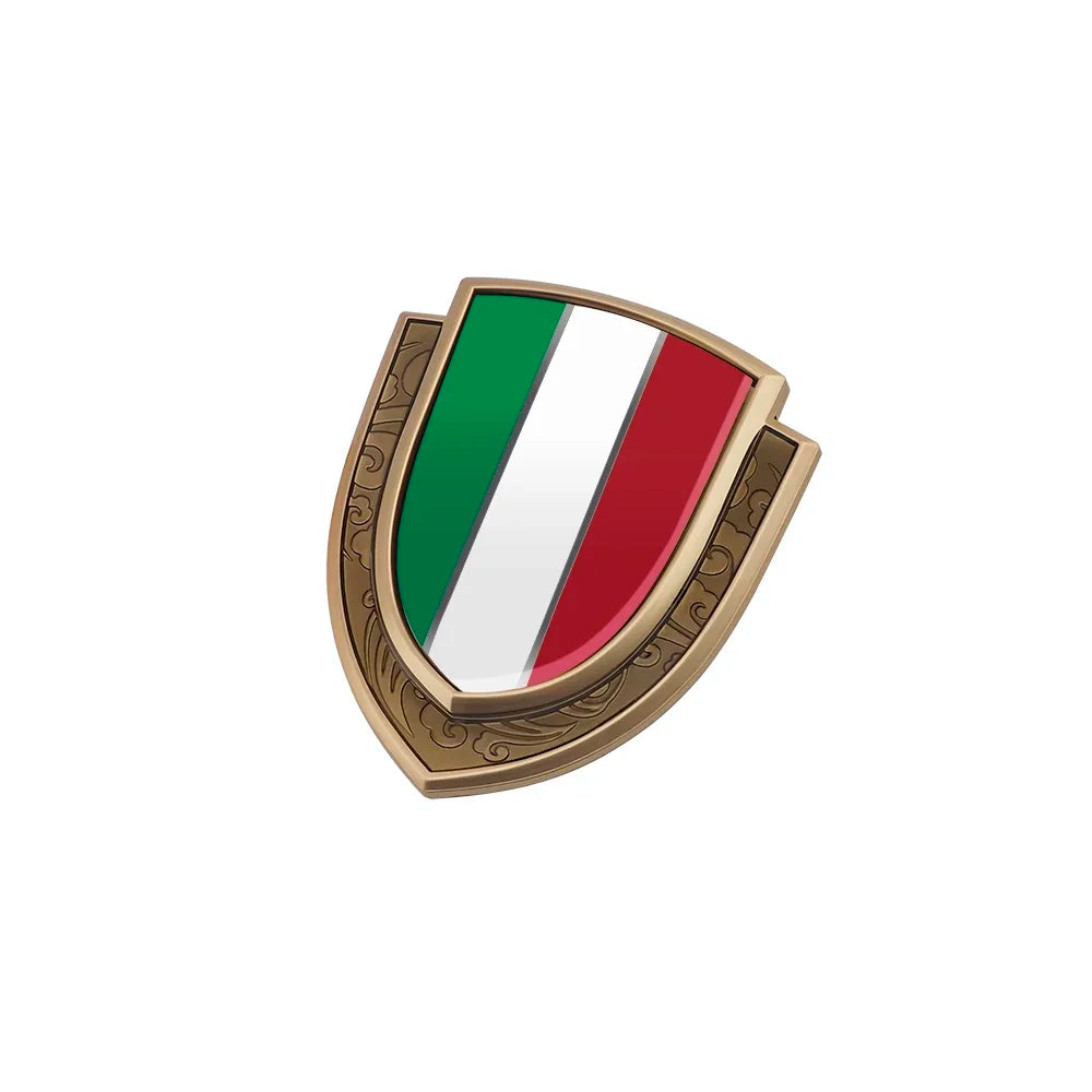 Italy Flag Shield Car Logo Sticker for Alfa Romeo, Ferrari, Fiat – Car Accessories | MotorWorld Marketplace
