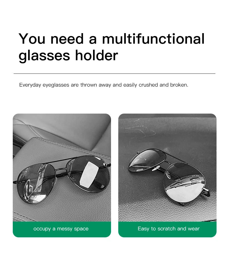 Premium Leather Sun Visor Glasses Clip for Alfa Romeo GT