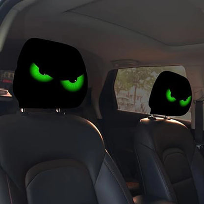 2PCS Cartoon Eyes Headrest Covers – Festive Car Interior Decor Style4 – Car Accessories | MotorWorld Marketplace