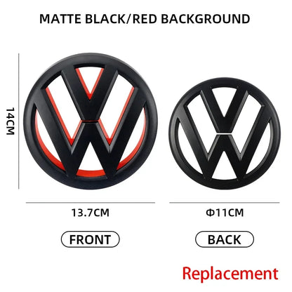 VW Golf 6 MK6 GTI Front Grill & Trunk Emblem Badge Set