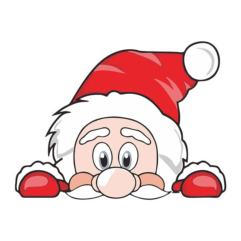 Christmas Santa Claus Waterproof Reflective Car Sticker Decal