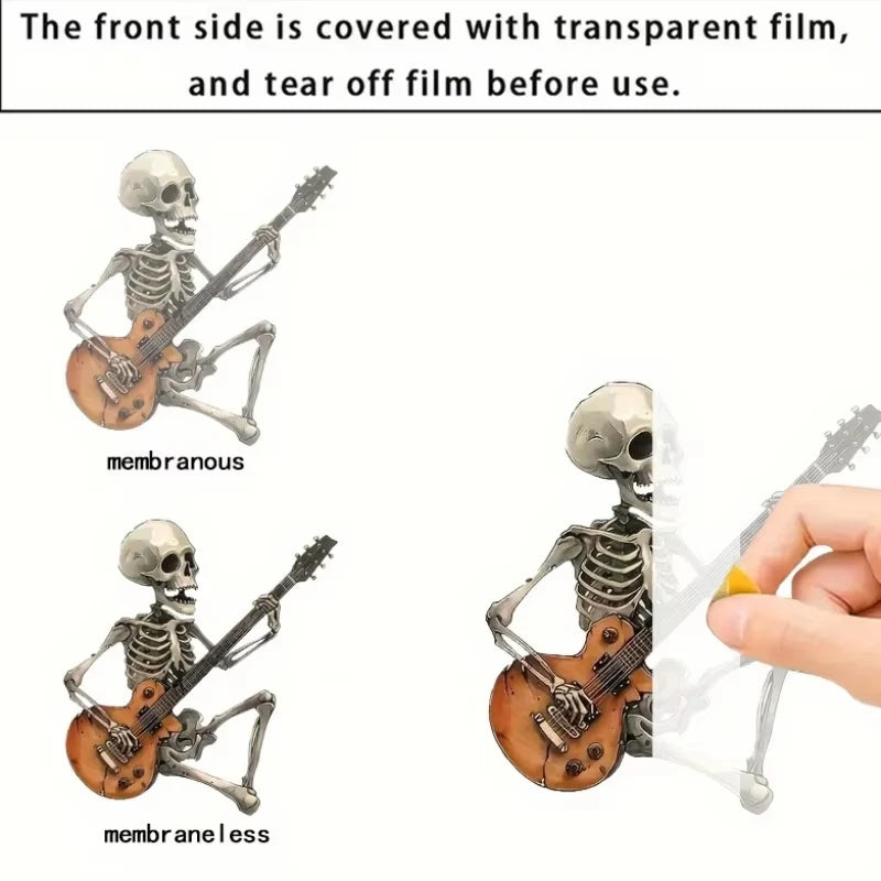 Rock Skull Guitar Car Ornament – Spring Swing Decor, 2D Unique – Car Accessories | MotorWorld Marketplace