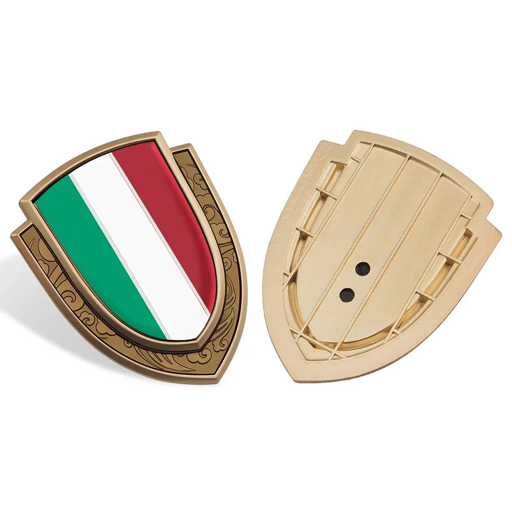 Italy Flag Shield Car Logo Sticker for Alfa Romeo, Ferrari, Fiat – Car Accessories | MotorWorld Marketplace
