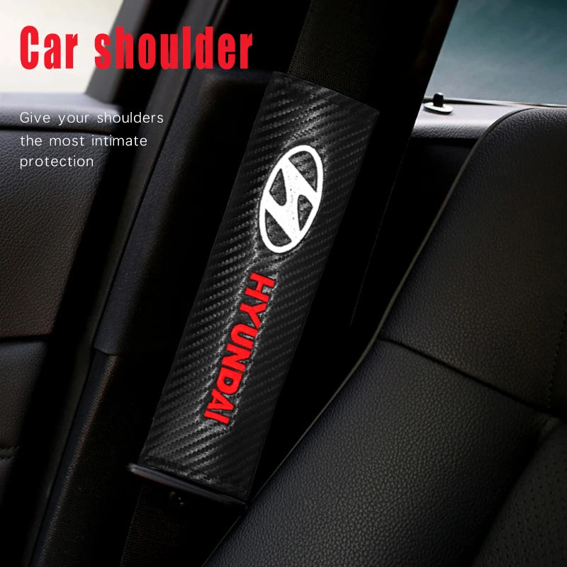 Hyundai Carbon Fiber Seat Belt Pads