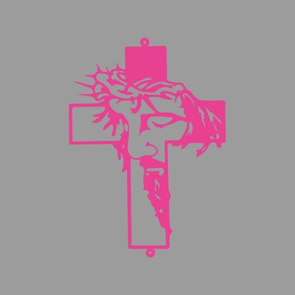 Jesus Cross Prayer Decal – High-Quality Car & Truck Sticker bright pink – Car Accessories | MotorWorld Marketplace