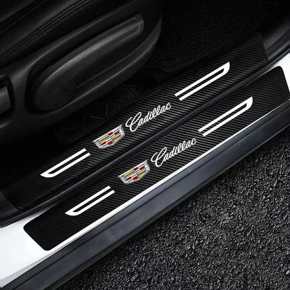 (NOT SOLD TO USA) Carbon Fiber Door Sill Protector for Cadillac | Scratch Guard – Car Accessories | MotorWorld Marketplace