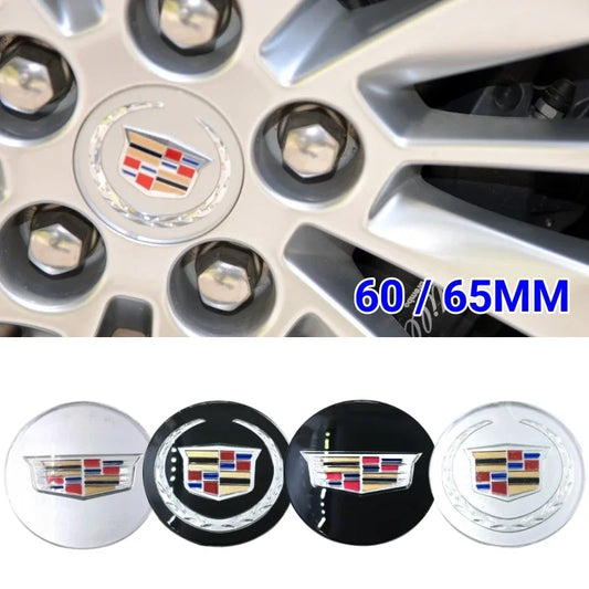 (NOT SOLD TO USA) 4Pcs 60/65MM Cadillac Wheel Center Hub Emblems Stickers – Car Accessories | MotorWorld Marketplace