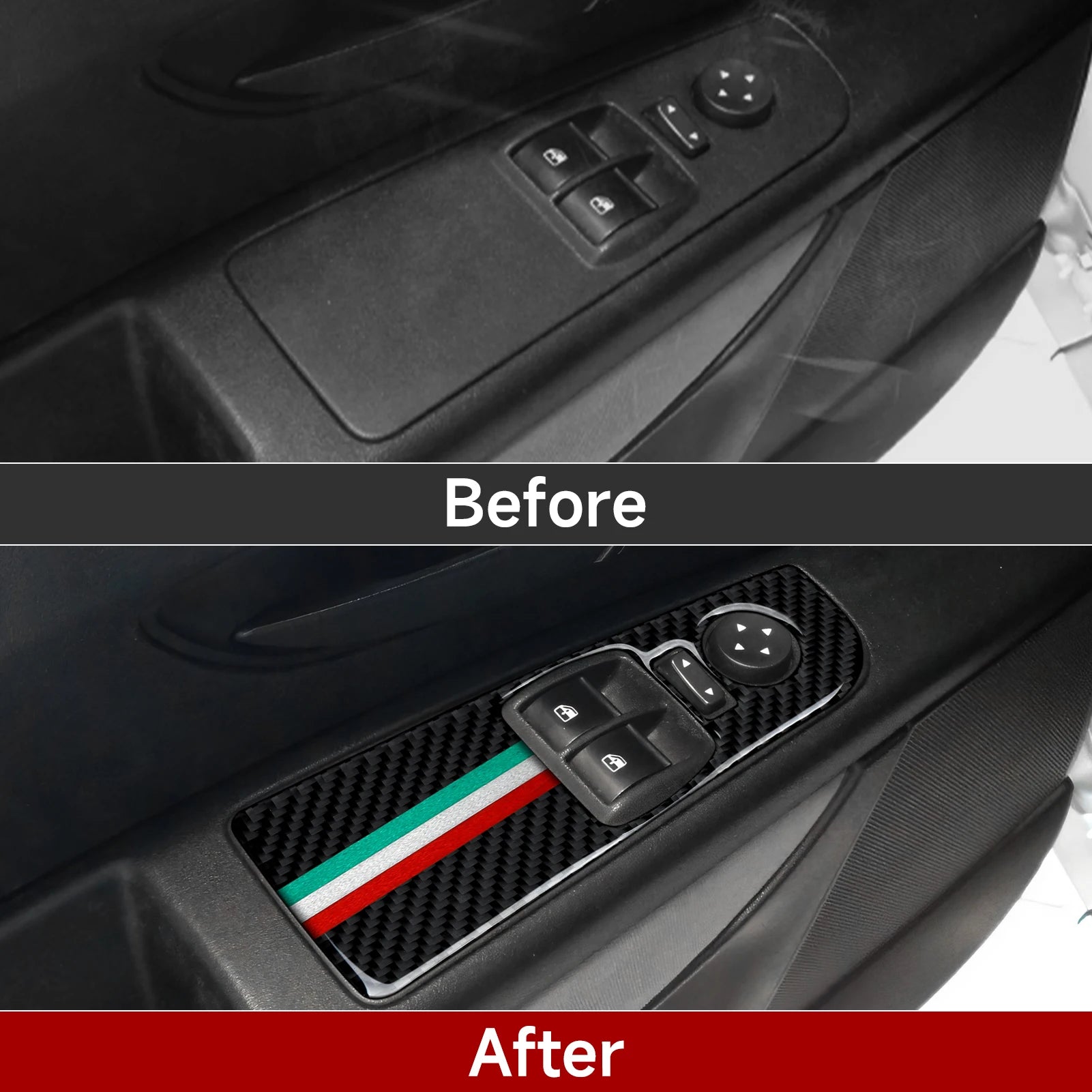 (NOT SOLD TO USA) Fiat Grande Punto 199 Carbon Fiber Window Switch Panel Trim – Car Accessories | MotorWorld Marketplace