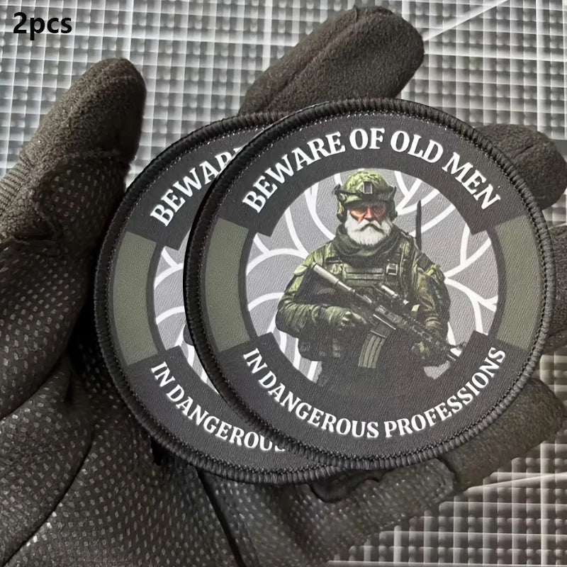 2PCS Beware of Old Men Tactical Patch Set for Cars, Bags – Car Accessories | MotorWorld Marketplace