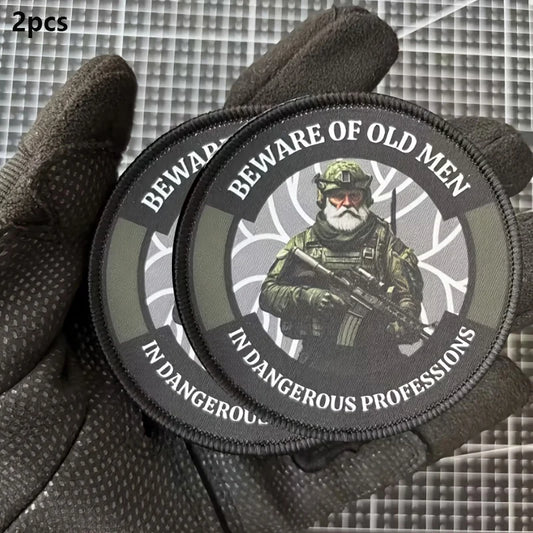 2PCS Beware of Old Men Tactical Patch Set for Cars, Bags – Car Accessories | MotorWorld Marketplace