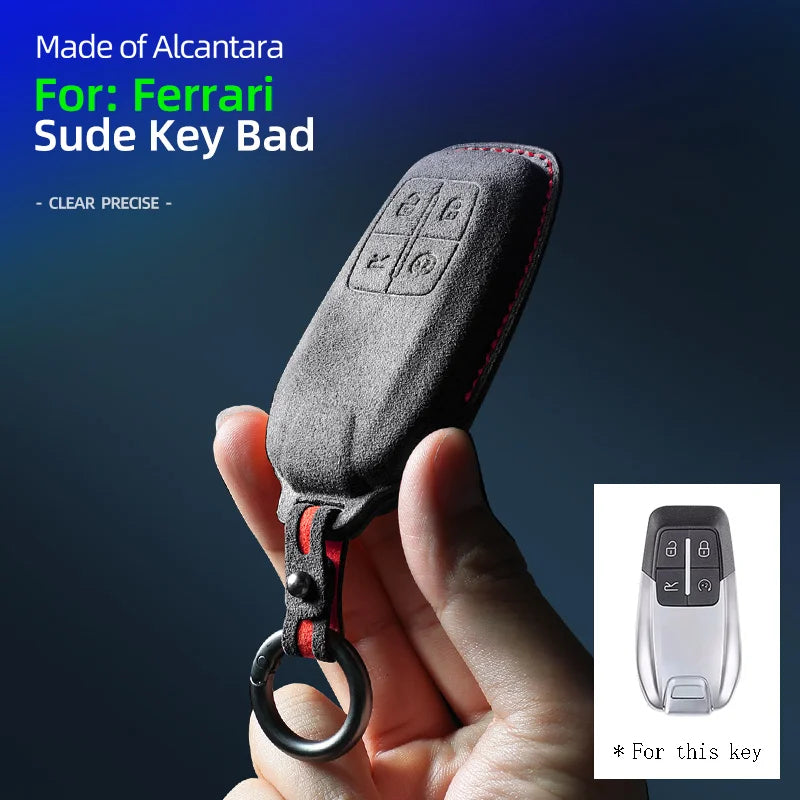 Alcantara Key Fob Cover for Ferrari 488/812/F8/SF90/Roma – Car Accessories | MotorWorld Marketplace
