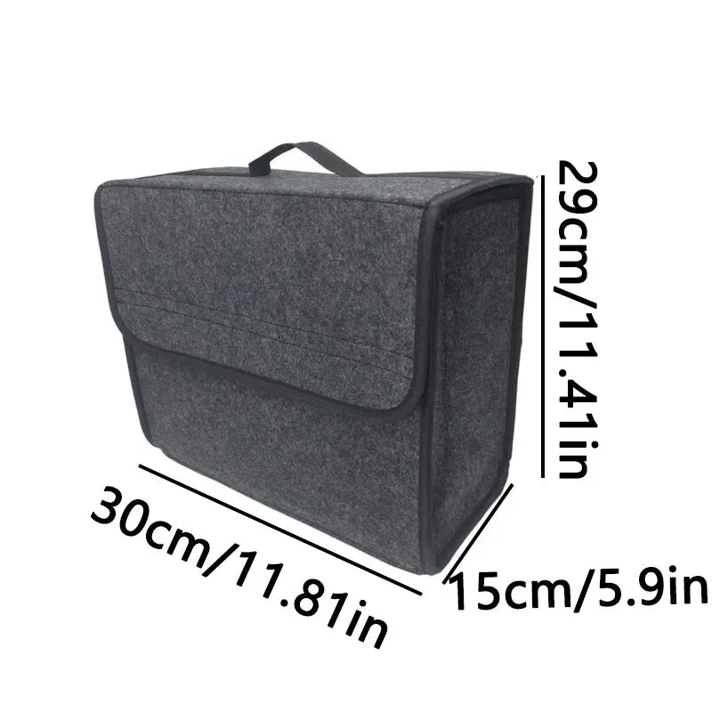 Large Felt Anti-Slip Car Trunk Organizer – Pro Storage Box 30x15x29cm – Car Accessories | MotorWorld Marketplace