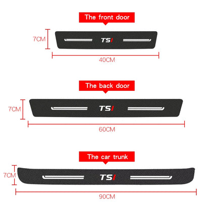 VW TDI TSI Golf/Polo Carbon Fiber Doorsill Protector Film