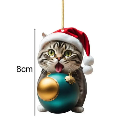 10PCS Cartoon Cat Car Pendants – Pro Interior Xmas Decor Set