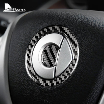 Carbon Fiber Steering Wheel Sticker for Smart 451 Fortwo