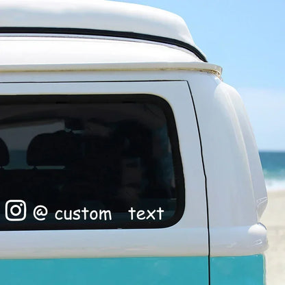Custom Instagram Username Vinyl Decal for Car & Motorcycle – Car Accessories | MotorWorld Marketplace