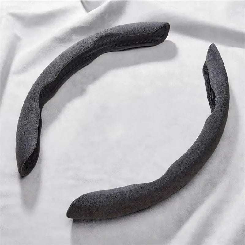 Brown Suede 38CM Universal Steering Wheel Cover Non-Slip Gray – Car Accessories | MotorWorld Marketplace