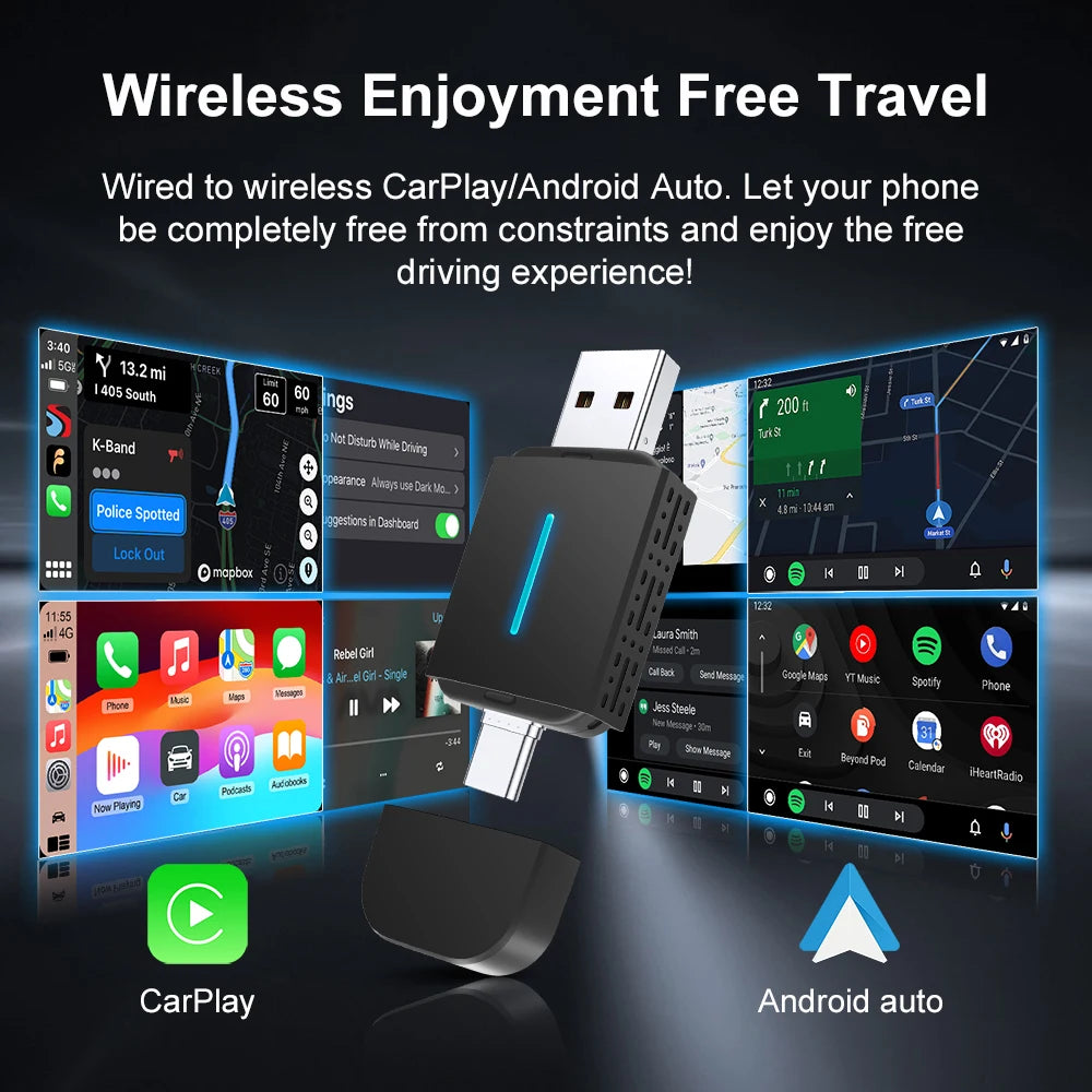 Clé USB Android Auto CarPlay 2 en 1 Type-C pour Chevy/VW