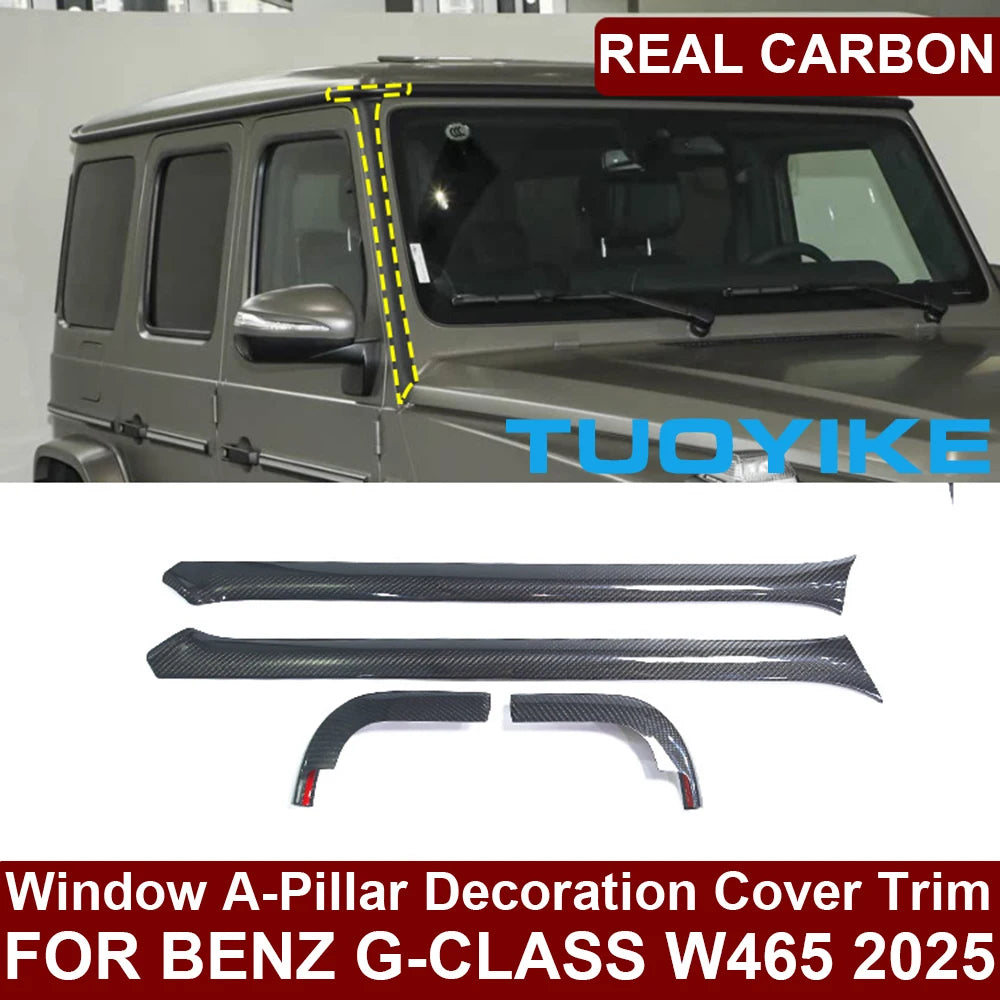(NOT SOLD TO USA) Real Carbon Fiber Seat Switch Trim for G-Class W465 2025+ Window A-Pillar Trim – Car Accessories | MotorWorld Marketplace