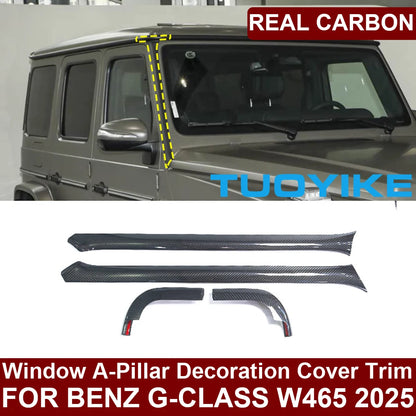 (NOT SOLD TO USA) Real Carbon Fiber Seat Switch Trim for G-Class W465 2025+ Window A-Pillar Trim – Car Accessories | MotorWorld Marketplace