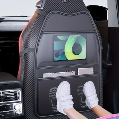 Premium Leather Car Seat Back Protector with Organizer – Car Accessories | MotorWorld Marketplace