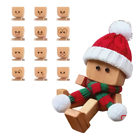 Handmade Shaking Wooden Man - Pro Car Dashboard Xmas Decor