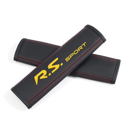 2Pcs Leather Seat Belt Cover for Renault RS Megane Clio