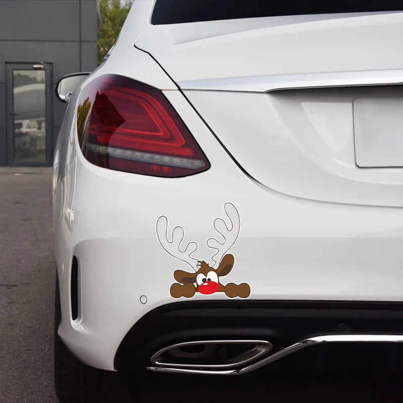 Christmas Santa Claus Waterproof Reflective Car Sticker Decal